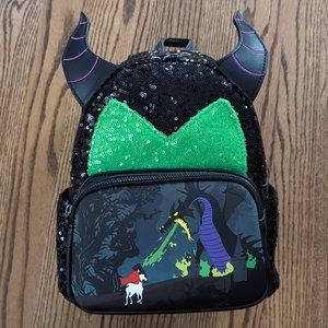 NWT Disney Villains Loungefly mini backpack - Sleeping Beauty Maleficent Sequin